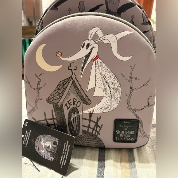 Loungefly Handbags - Disney Gray and Black Zero Mini Backpack